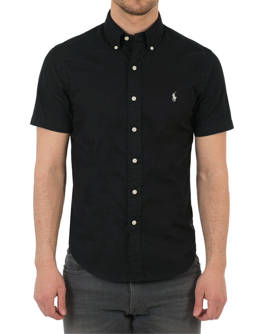 Heren | Overhemden | Polo Ralph Lauren | Slim Fit Button Down Short Sleeve Shirt Polo Black