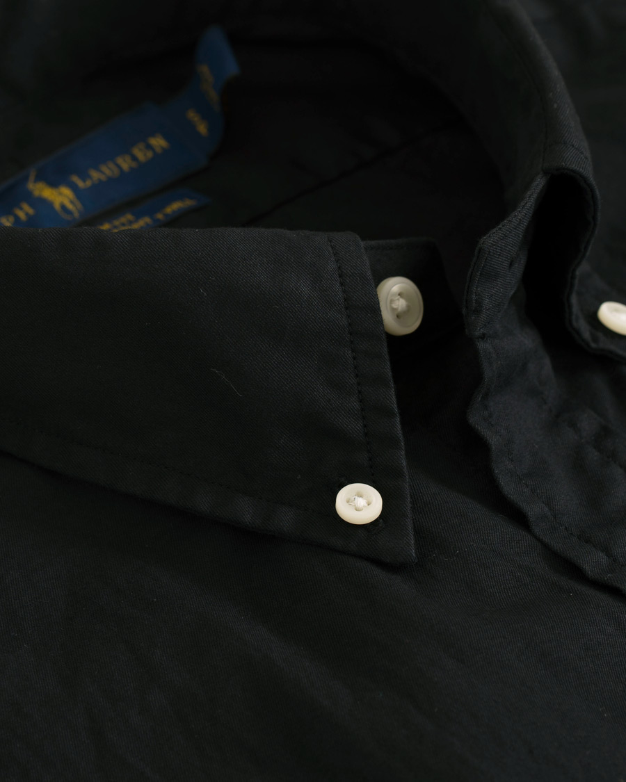 Heren | Overhemden | Polo Ralph Lauren | Slim Fit Button Down Short Sleeve Shirt Polo Black