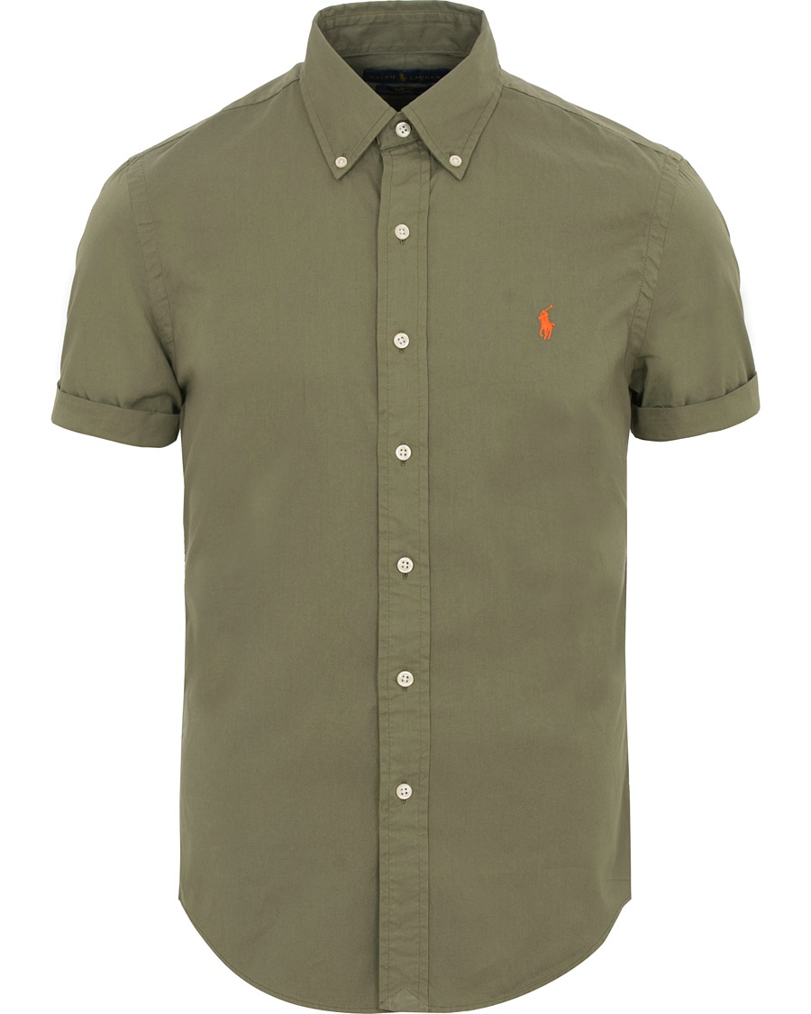 Homme | Chemises | Polo Ralph Lauren | Slim Fit Button Down Short Sleeve Shirt Mountain Green