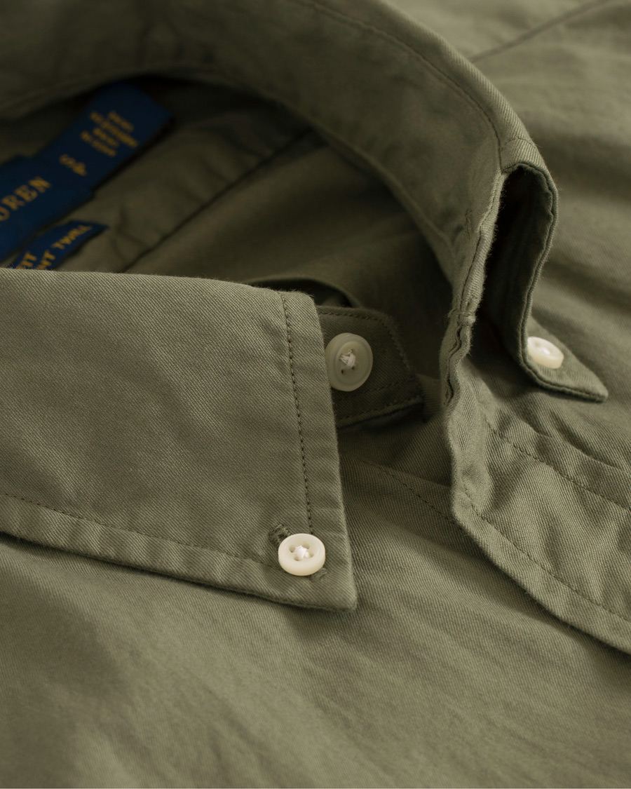 Homme | Chemises | Polo Ralph Lauren | Slim Fit Button Down Short Sleeve Shirt Mountain Green