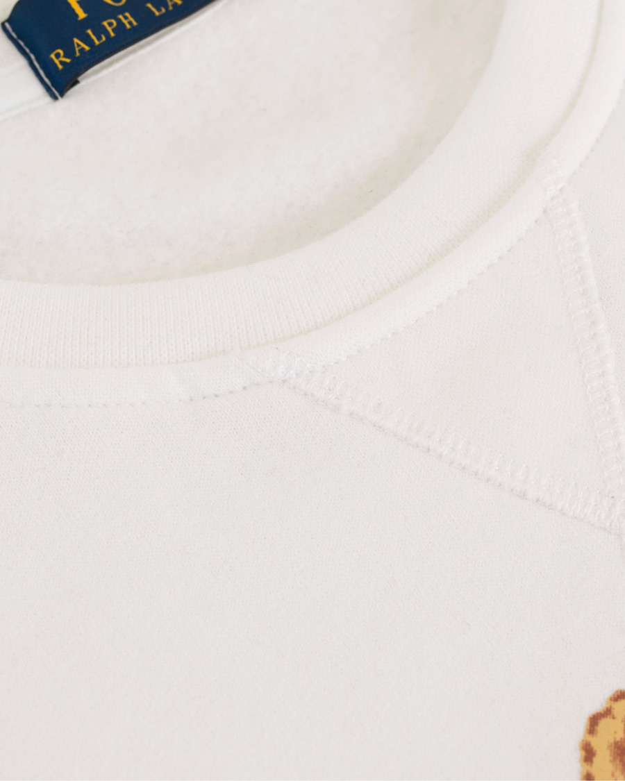 Homme | Pulls Et Tricots | Polo Ralph Lauren | Printed Bear Crew Neck Sweatshirt White