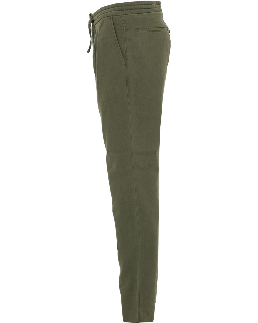 Homme | Pantalons | NN07 | Domenico Tencel Pleated Draw String Trousers Moss Green