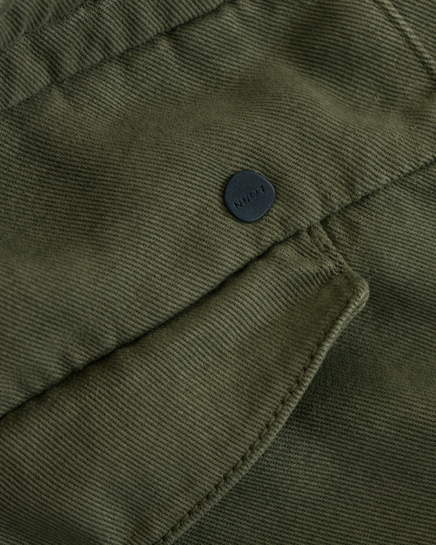 Homme | Pantalons | NN07 | Domenico Tencel Pleated Draw String Trousers Moss Green