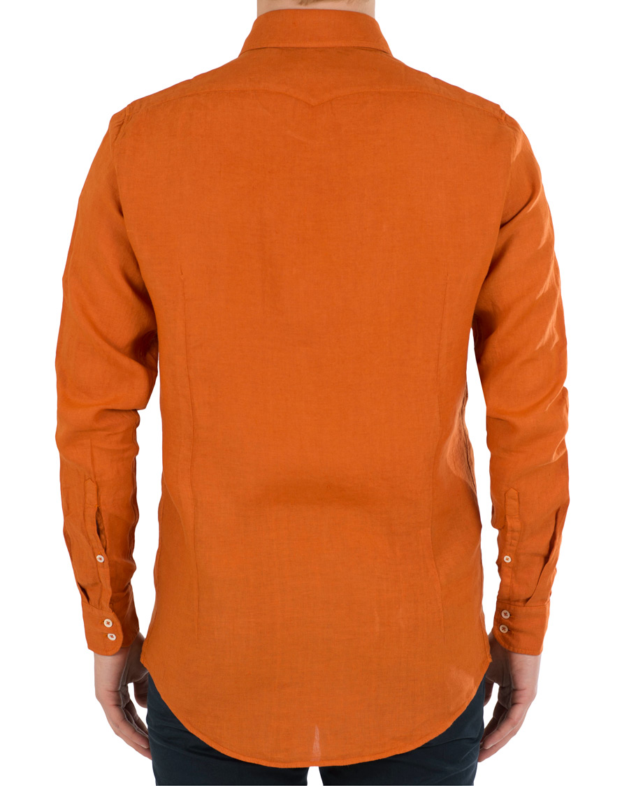 Homme | Chemises | Massimo Alba | Canary Linen Shirt Washed Orange