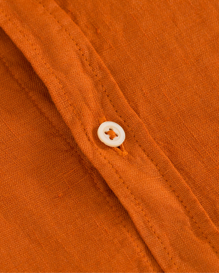 Homme | Chemises | Massimo Alba | Canary Linen Shirt Washed Orange