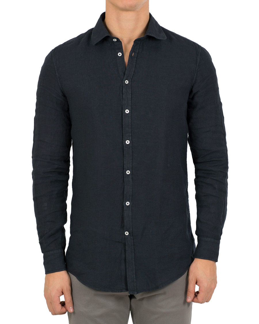 Homme | Chemises | Massimo Alba | Canary Linen Shirt Washed Navy