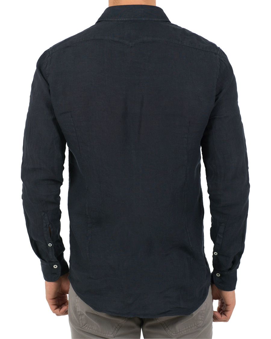 Homme | Chemises | Massimo Alba | Canary Linen Shirt Washed Navy