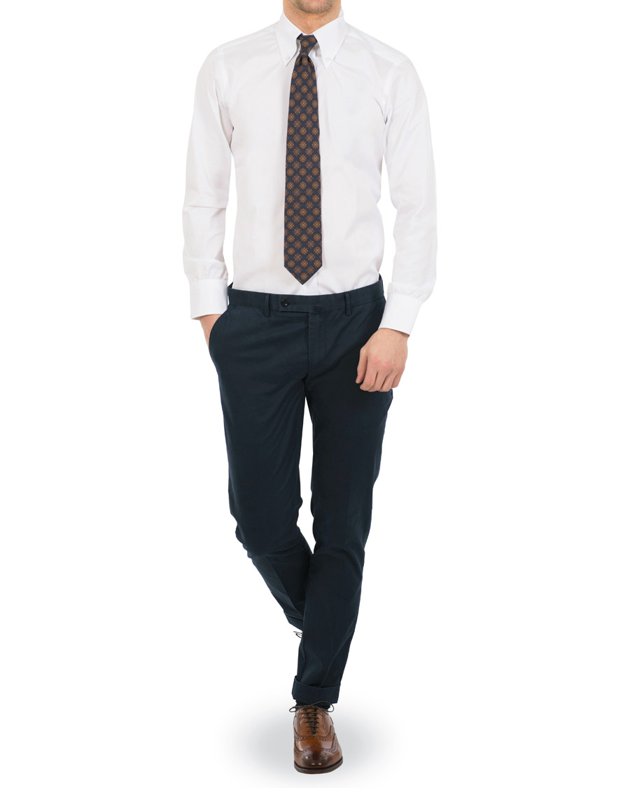 Homme | Chemises | Turnbull & Asser | Slim Fit Royal Oxford Button Down Shirt White