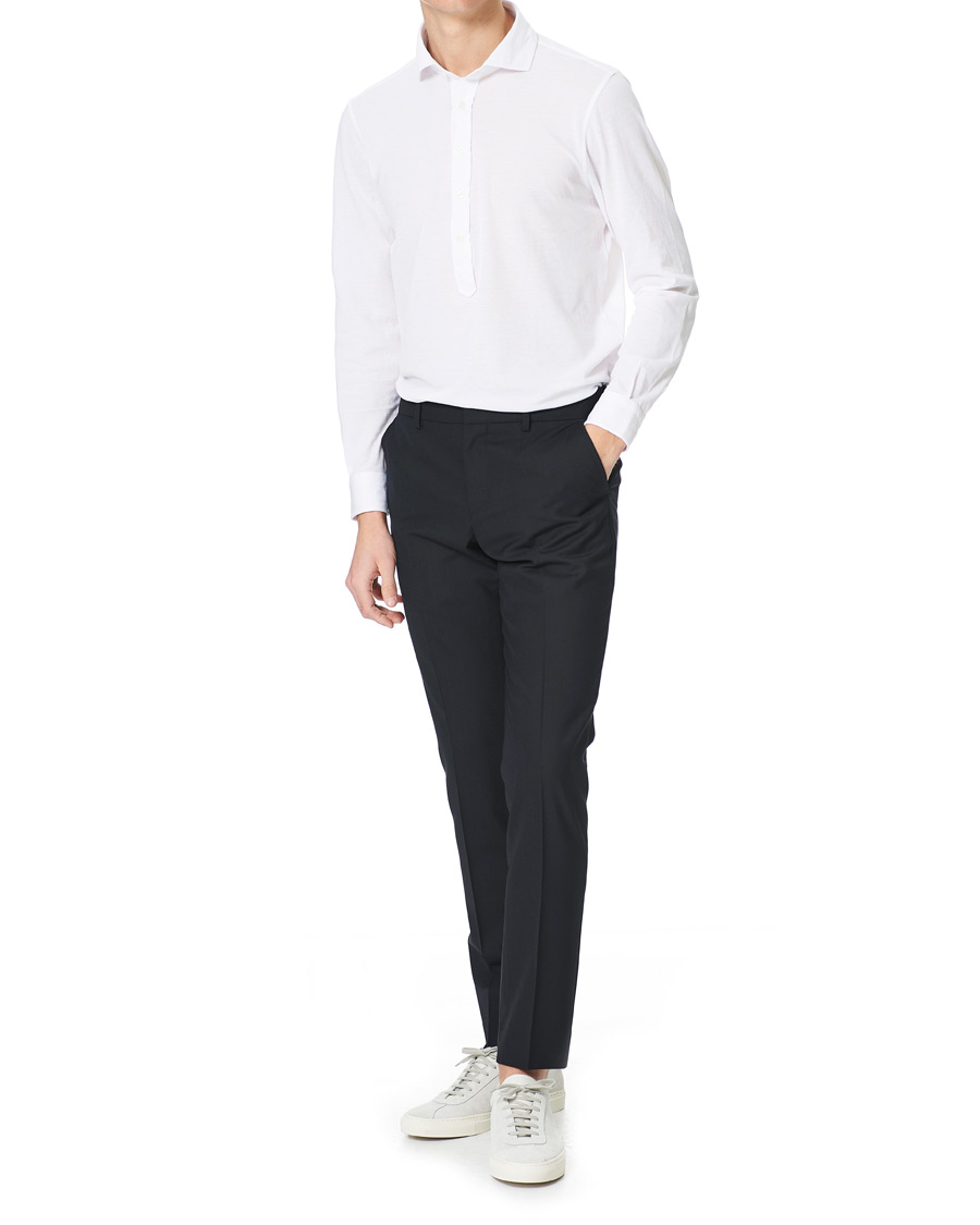 Homme | Pantalons | Filippa K | Liam Cool Wool Slacks Dark Navy