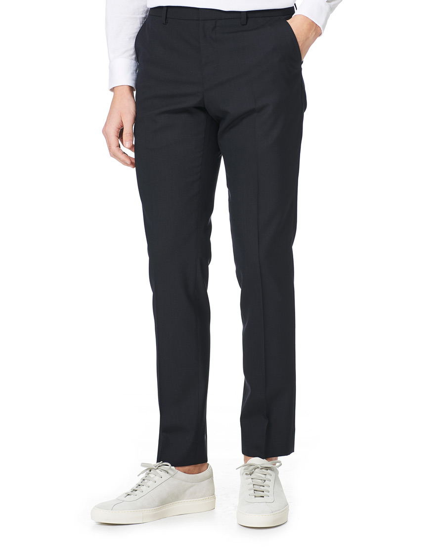 Homme | Pantalons | Filippa K | Liam Cool Wool Slacks Dark Navy