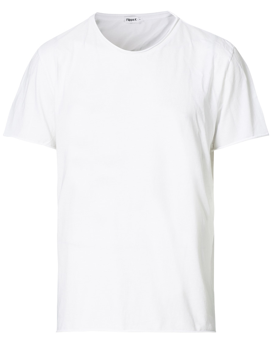 Homme | T-shirts | Filippa K | Roll Neck Crew Neck Tee White