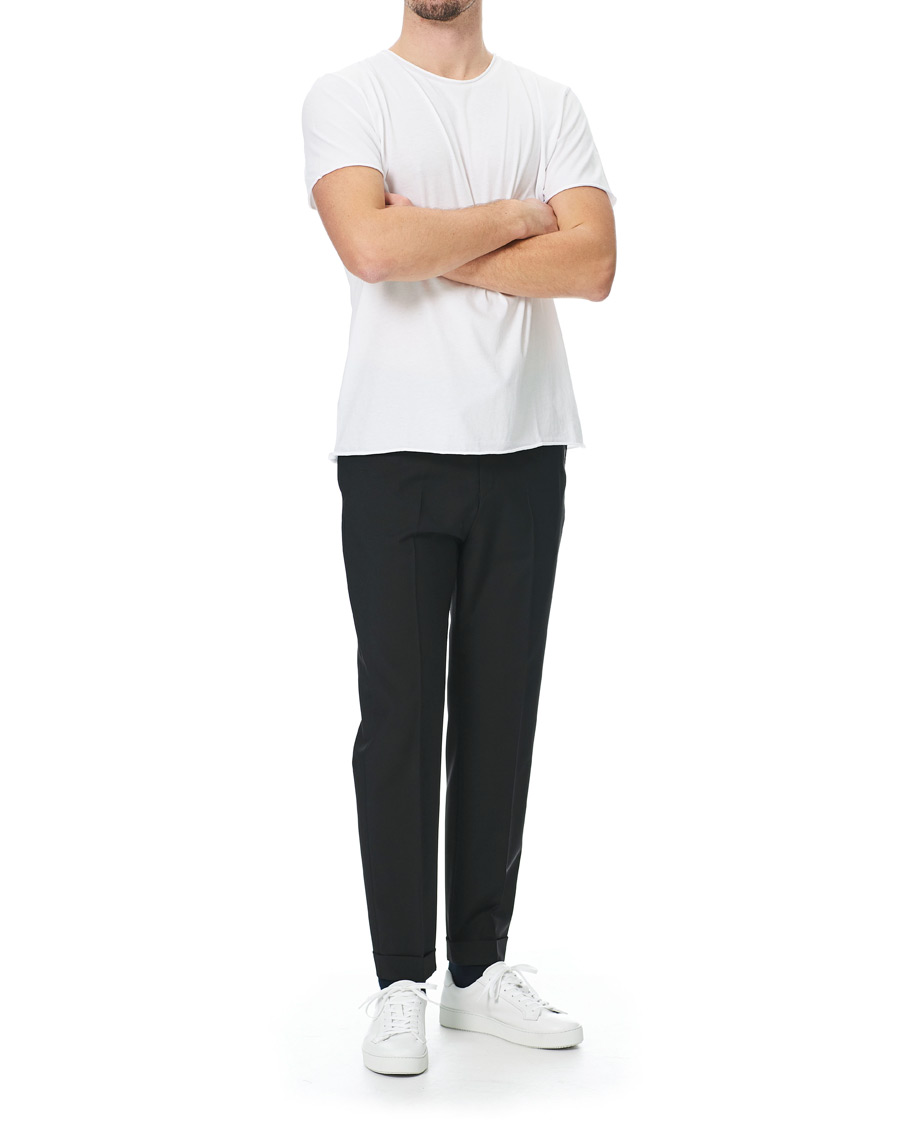 Homme | T-shirts | Filippa K | Roll Neck Crew Neck Tee White