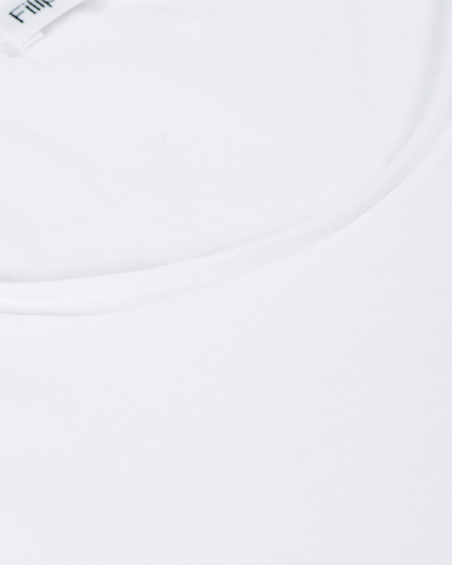 Homme | T-shirts | Filippa K | Roll Neck Crew Neck Tee White