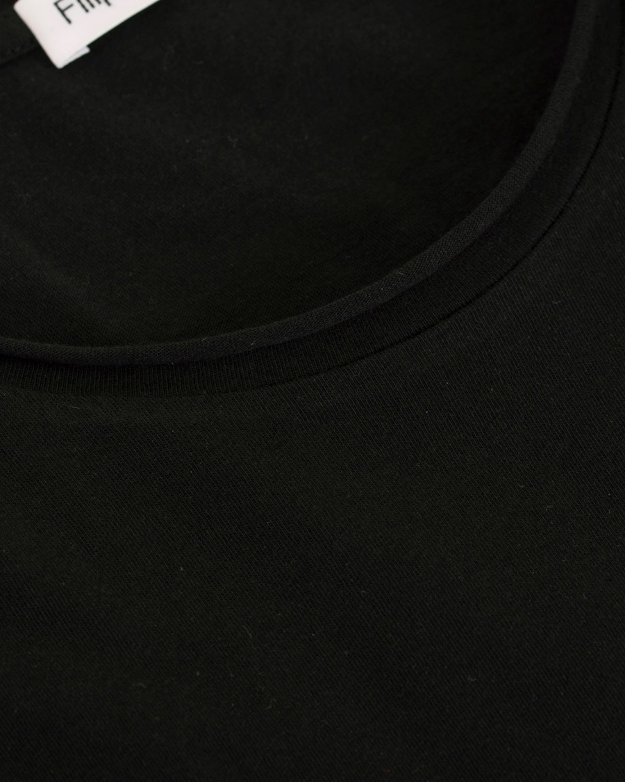 Homme | T-shirts | Filippa K | Roll Neck Crew Neck Tee Black