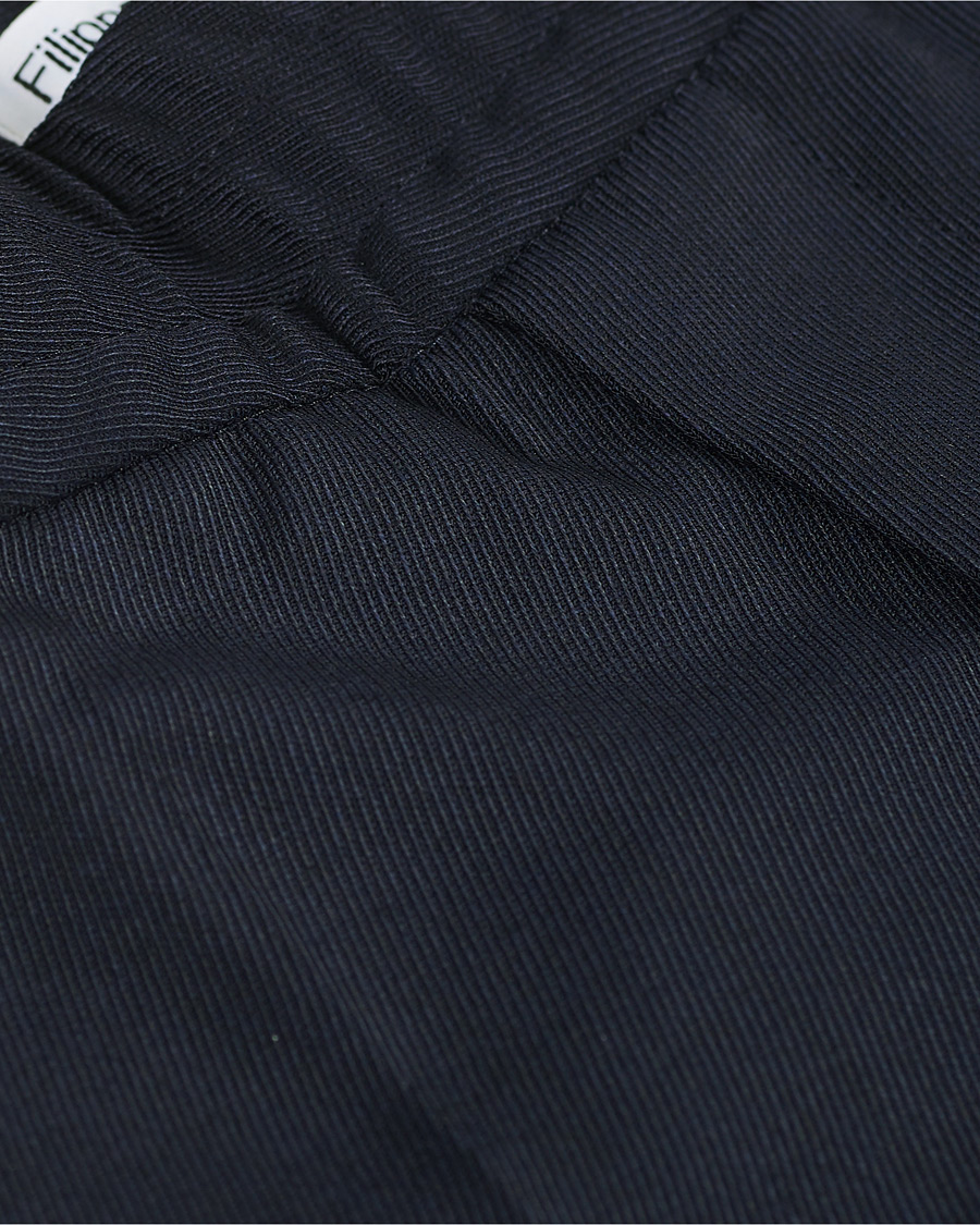 Homme | Pantalons | Filippa K | Terry Gabardine Cropped Turn Up Trousers Navy