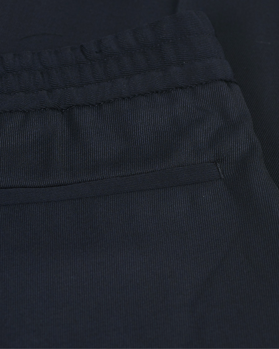 Homme | Pantalons | Filippa K | Terry Gabardine Cropped Turn Up Trousers Navy