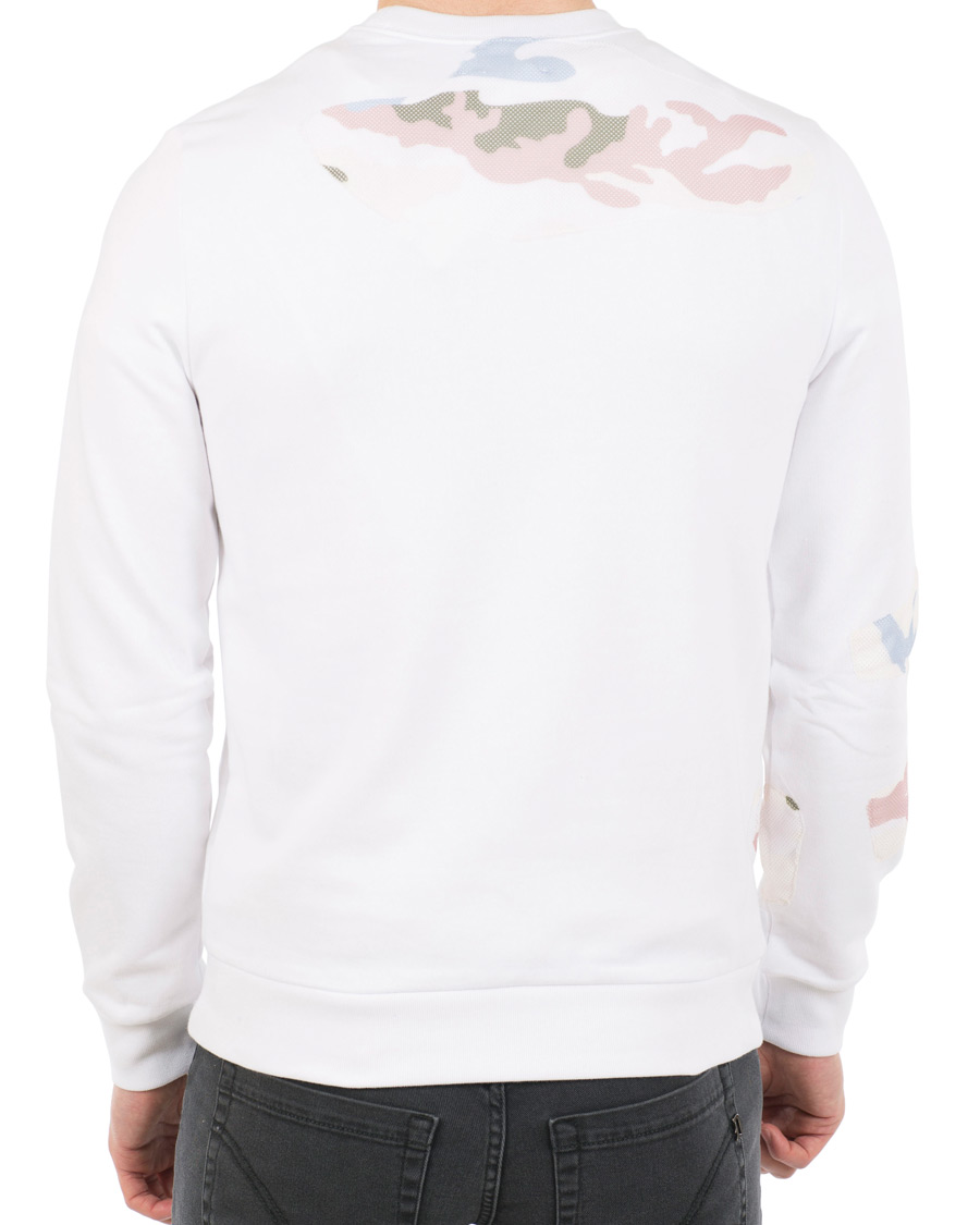 Homme | Pulls Et Tricots | Dondup | Camo Print Crew Neck Sweatshirt White