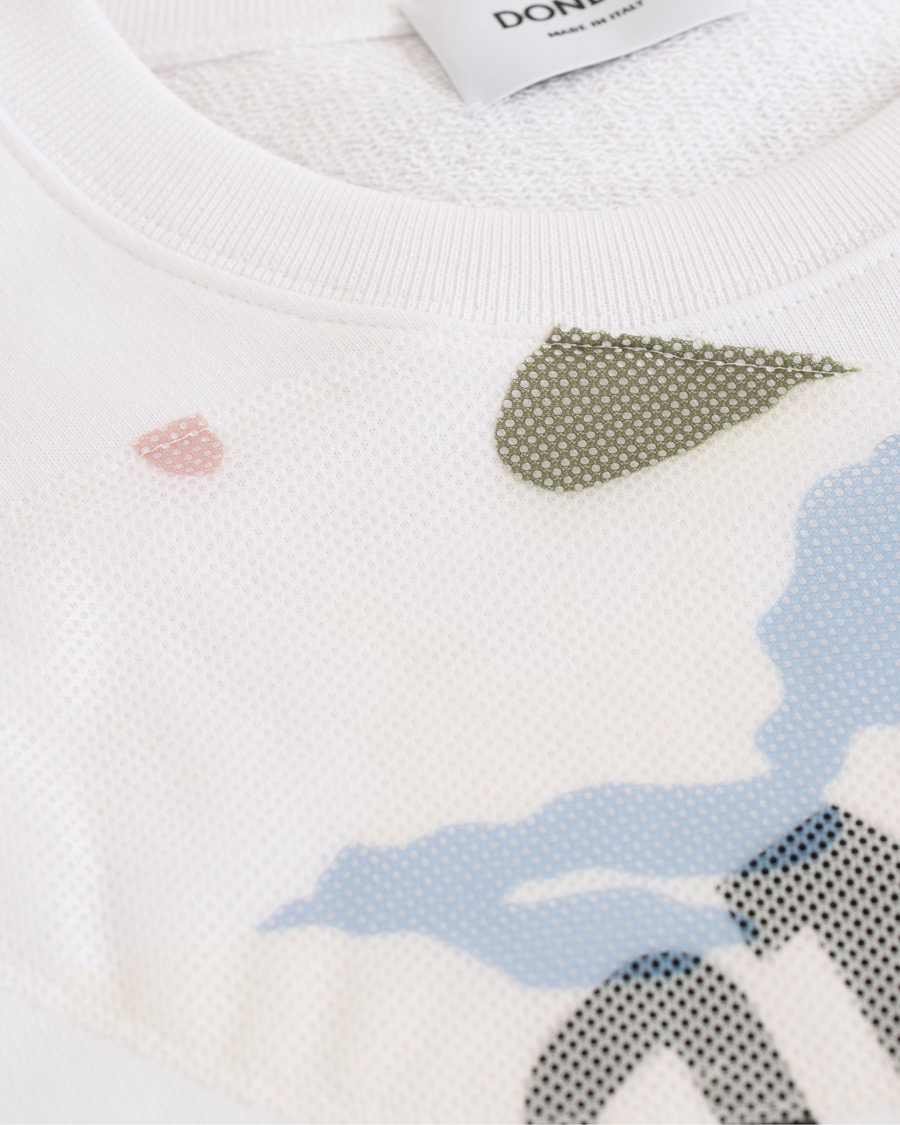Homme | Pulls Et Tricots | Dondup | Camo Print Crew Neck Sweatshirt White