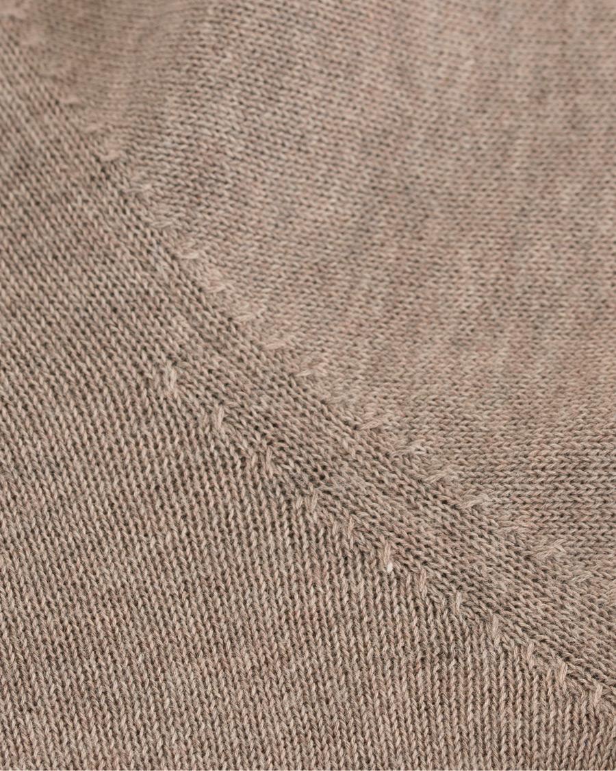 Homme | Pulls Et Tricots | Zanone | Cotton Crep Long Sleeve Polo Beige