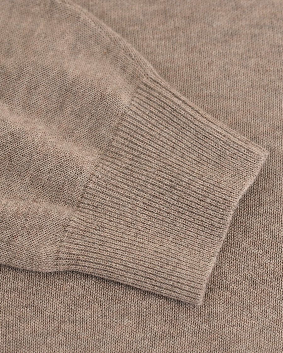 Homme | Pulls Et Tricots | Zanone | Cotton Crep Long Sleeve Polo Beige