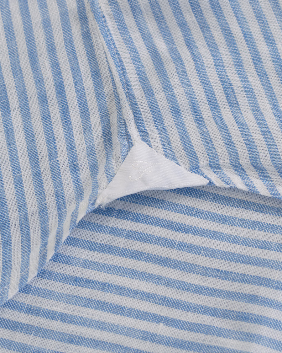Homme | Chemises | Finamore Napoli | Tokyo Slim Fit Button Down Linen Shirt Light Blue