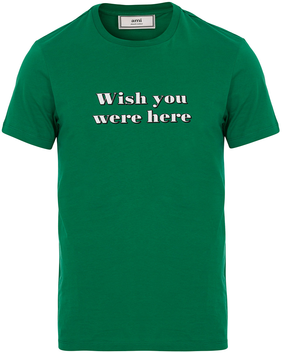 Homme | T-shirts | AMI | Wish you where here T-shirt Green