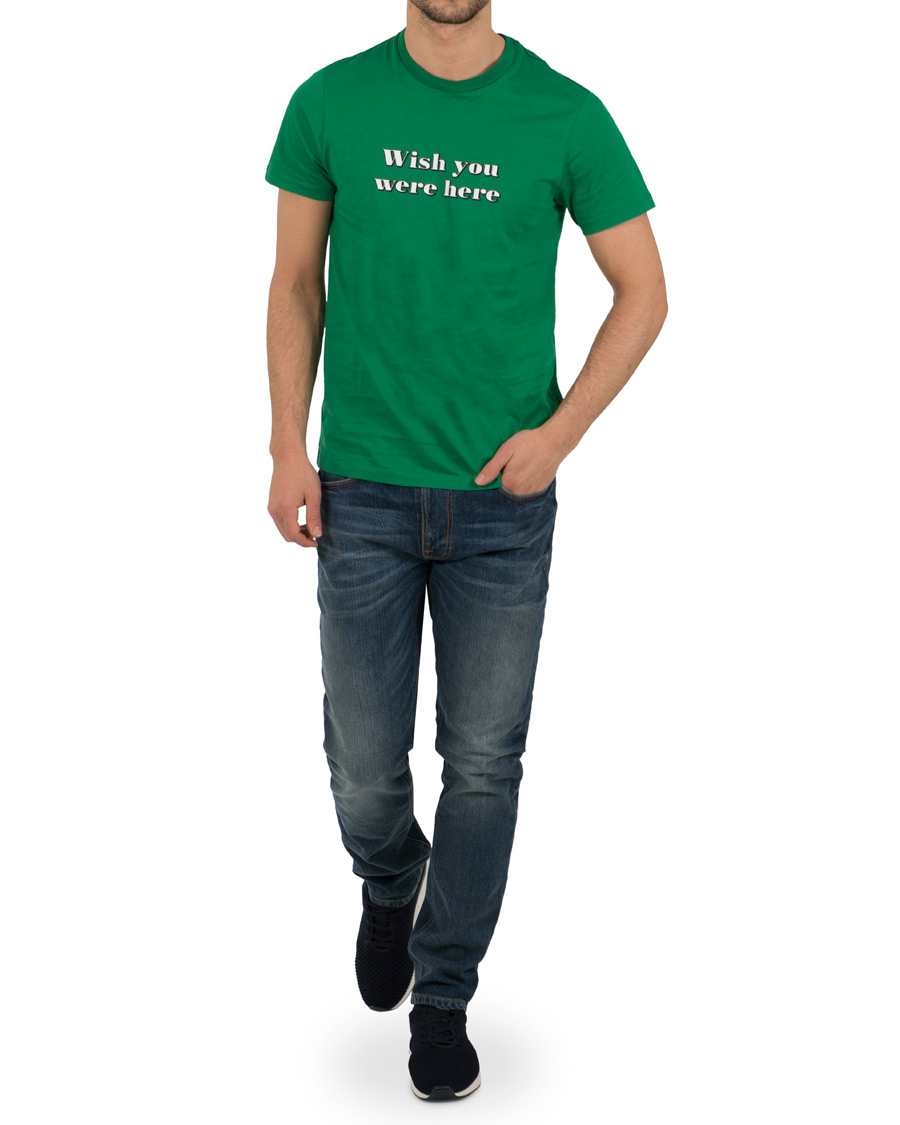 Homme | T-shirts | AMI | Wish you where here T-shirt Green