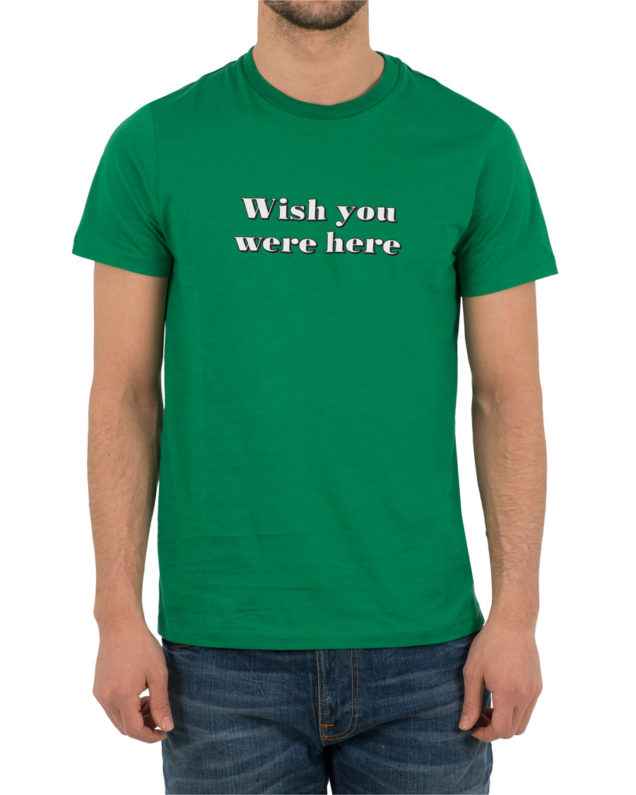 Homme | T-shirts | AMI | Wish you where here T-shirt Green