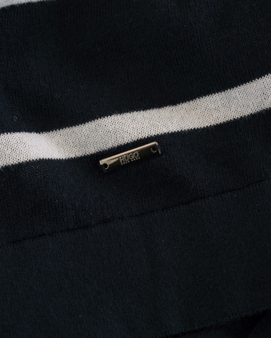 Homme | Pulls Et Tricots | HUGO | Simun Stripe Knitted Crew Neck Navy/White