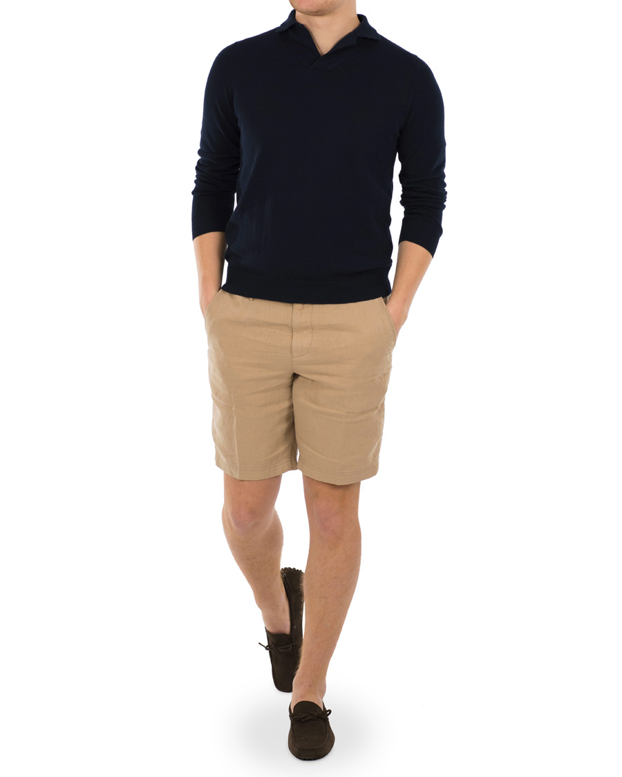 Homme | Shorts | BOSS BLACK | BOSS Crigan Linen Shorts Beige