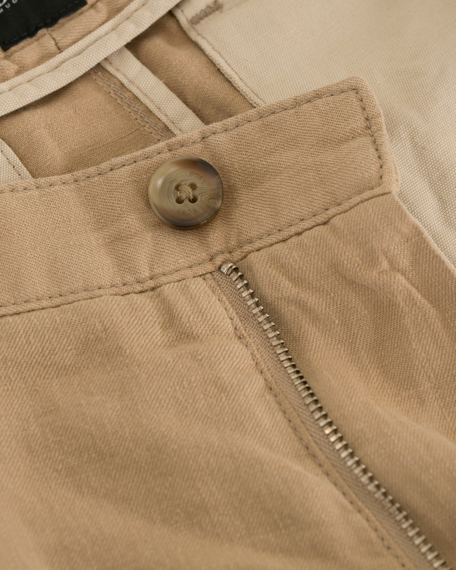 Homme | Shorts | BOSS BLACK | BOSS Crigan Linen Shorts Beige