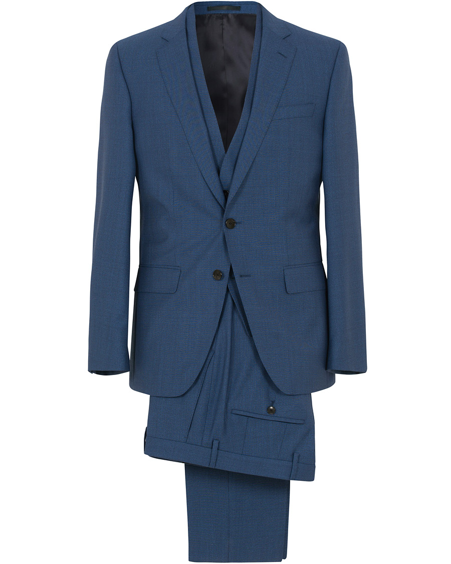 Homme | Costumes | BOSS BLACK | BOSS Huge/Genius 3-P Wool Drago Suit Blue