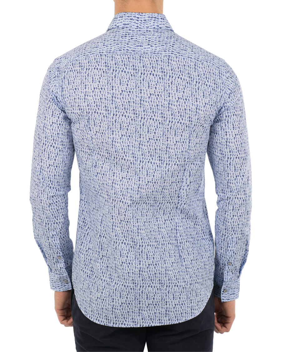 Heren | Overhemden | BOSS BLACK | BOSS Ismo Slim Fit Waterprint Shirt Blue