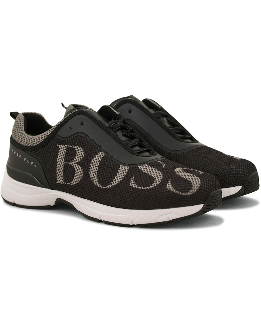 Homme | BOSS Athleisure Velocity Running Mesh Sneaker Black | BOSS GREEN | BOSS Athleisure Velocity Running Mesh Sneaker Black
