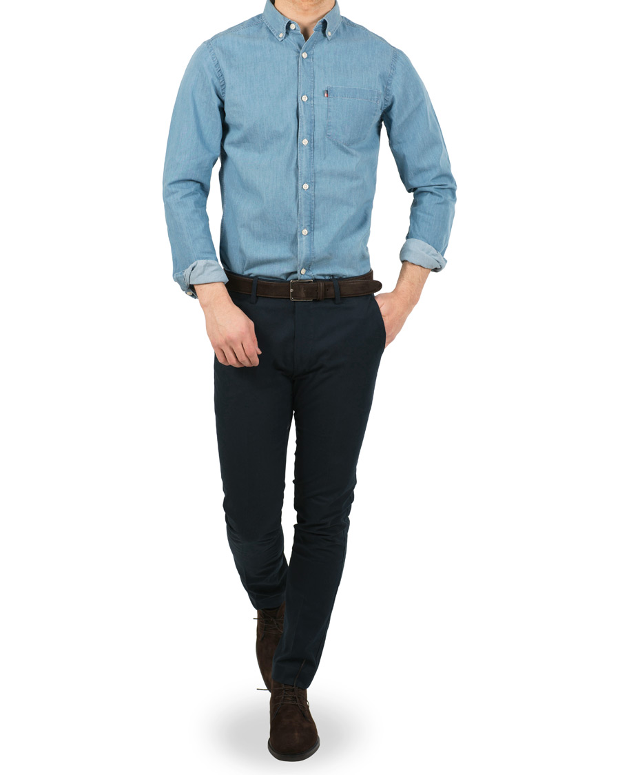 Heren | Overhemden | Lexington | Taylor Indigo Shirt Blue Denim