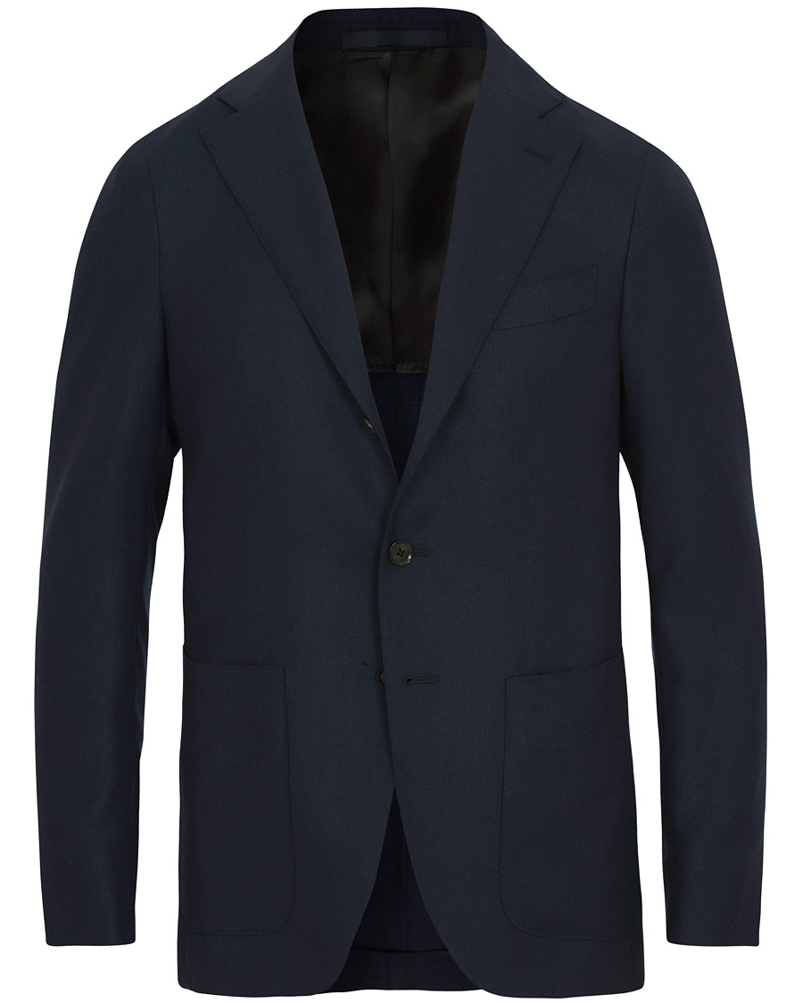 Homme | Blazers | Caruso | Structure Wool Blazer Navy