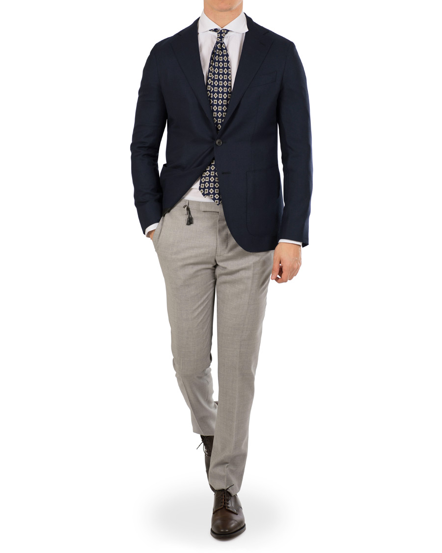 Homme | Blazers | Caruso | Structure Wool Blazer Navy