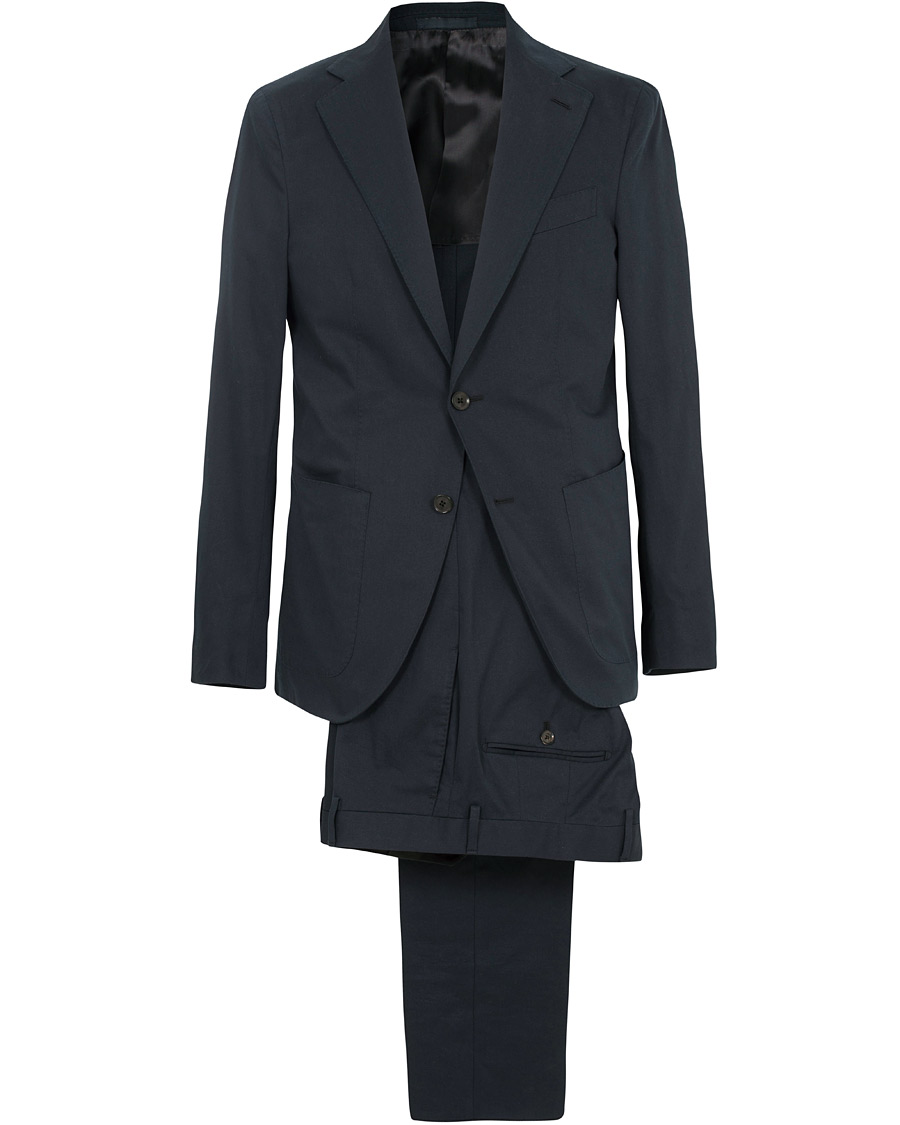 Homme | Costumes | Caruso | Cotton Stretch Suit Navy