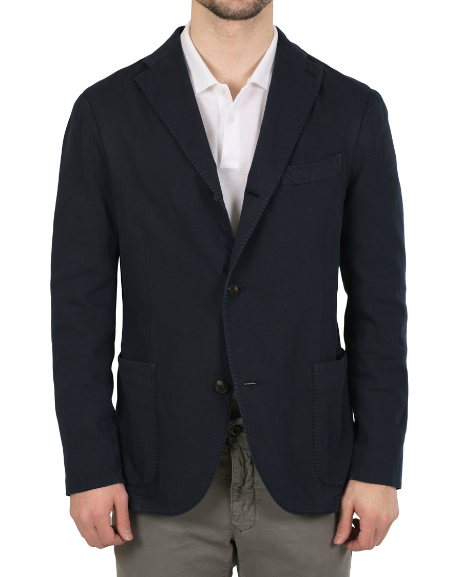 Homme | Blazers | Boglioli | K Jacket Cotton Stretch Blazer Navy