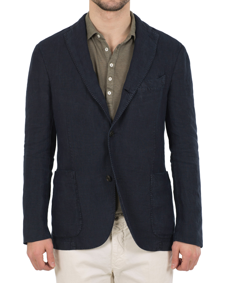 Homme | Blazers | Boglioli | K Jacket Linen Blazer Navy
