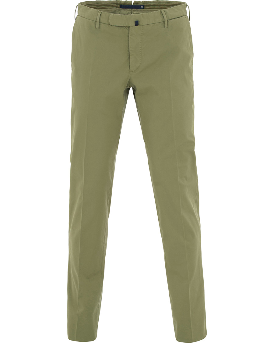 Heren | Broeken | Incotex | Slim Fit Stretch Chinos Green