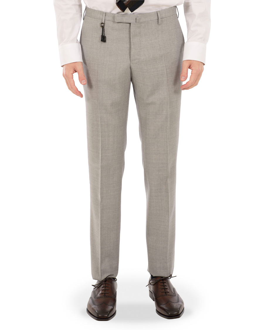Homme | Pantalons | Incotex | Slim Fit Wool Trousers Light Grey