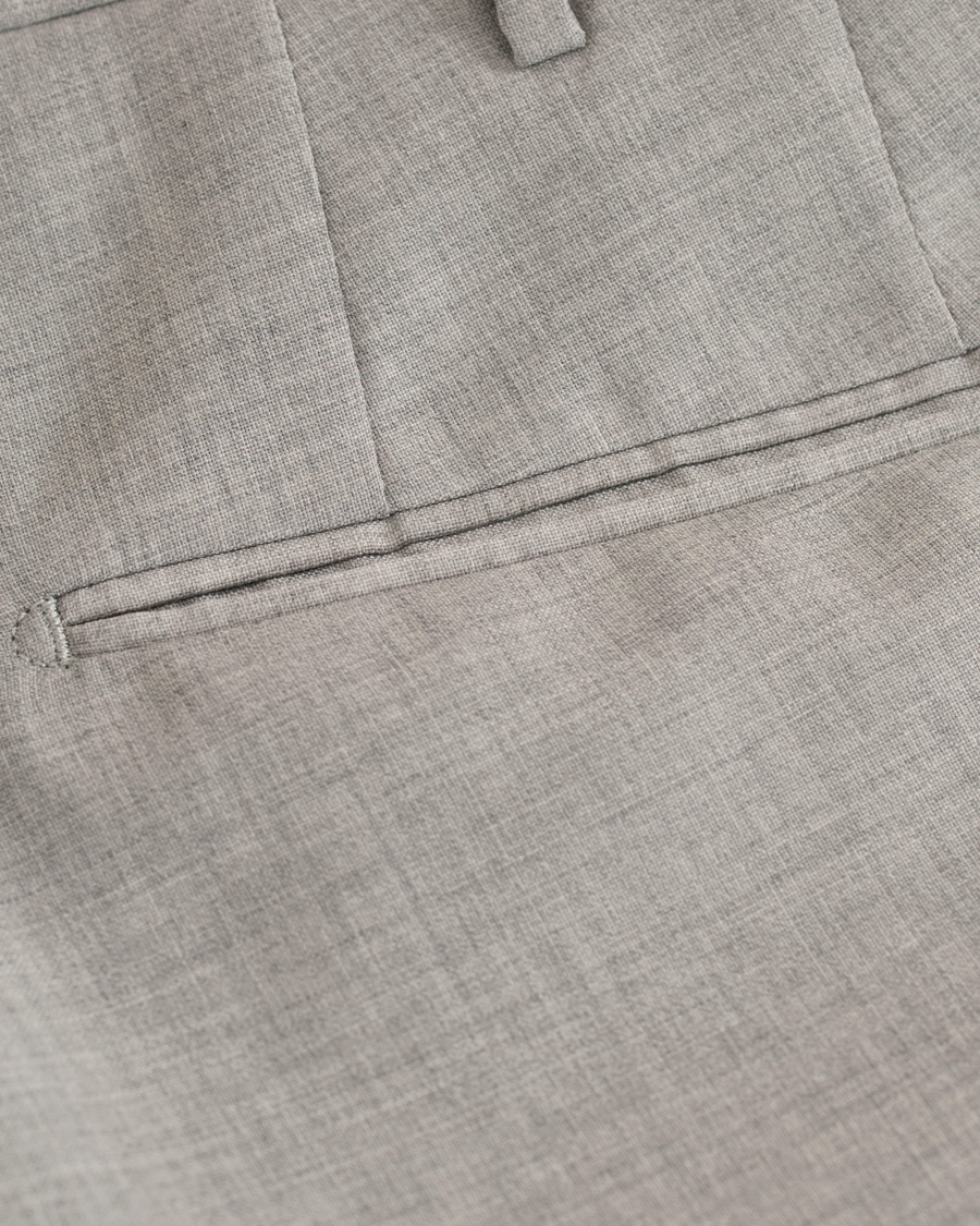 Homme | Pantalons | Incotex | Slim Fit Wool Trousers Light Grey