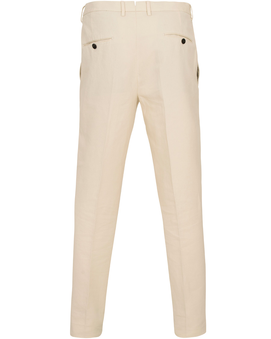 Heren | Broeken | Incotex | Carrot Fit Single Pleated Trousers Off White