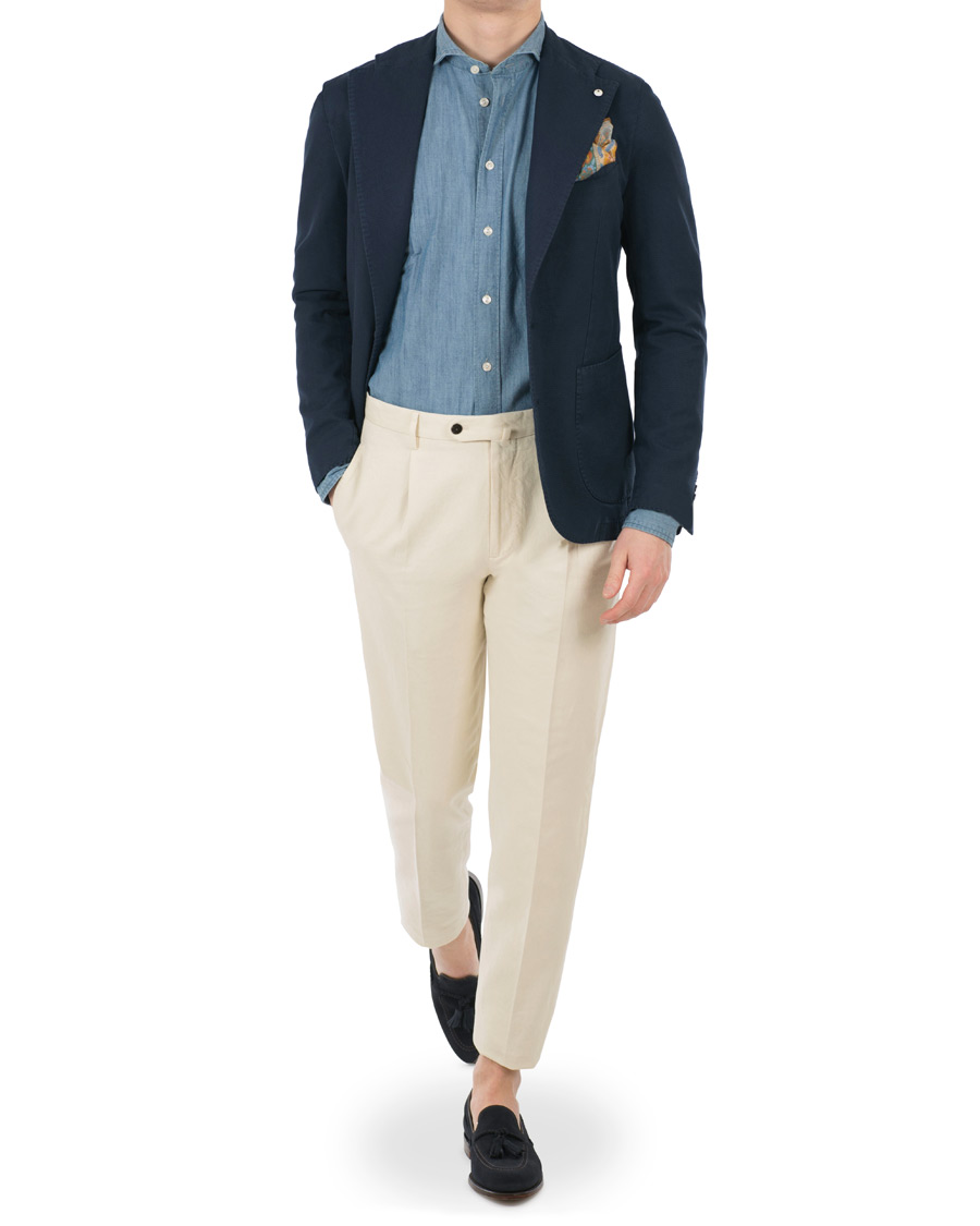 Homme | Blazers | L.B.M. 1911 | Bill Slim Fit Structure Blazer Navy