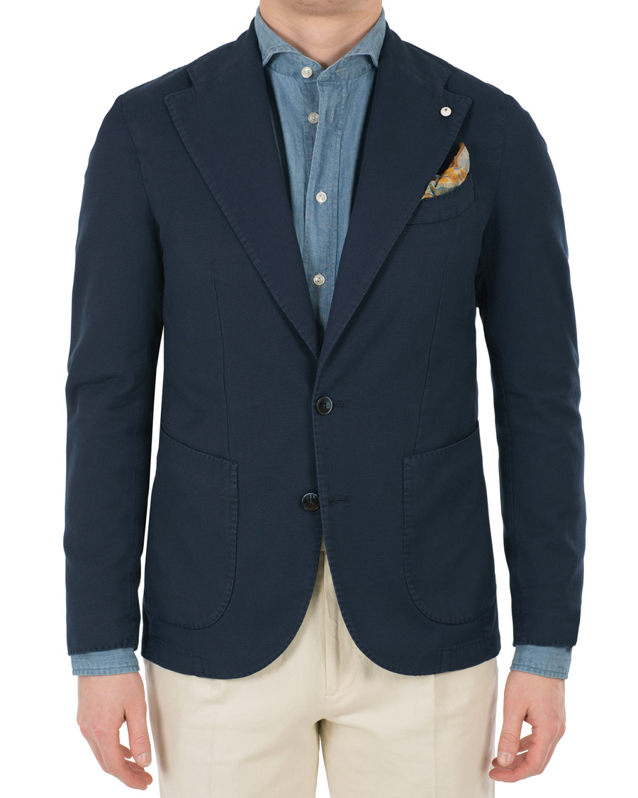 Homme | Blazers | L.B.M. 1911 | Bill Slim Fit Structure Blazer Navy