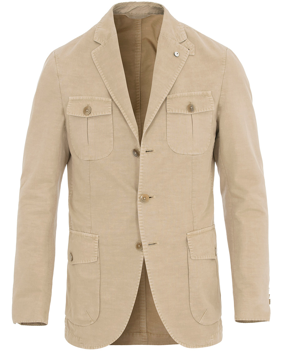 Heren | Blazers | L.B.M. 1911 | Paul Regular Safari Jacket Khaki