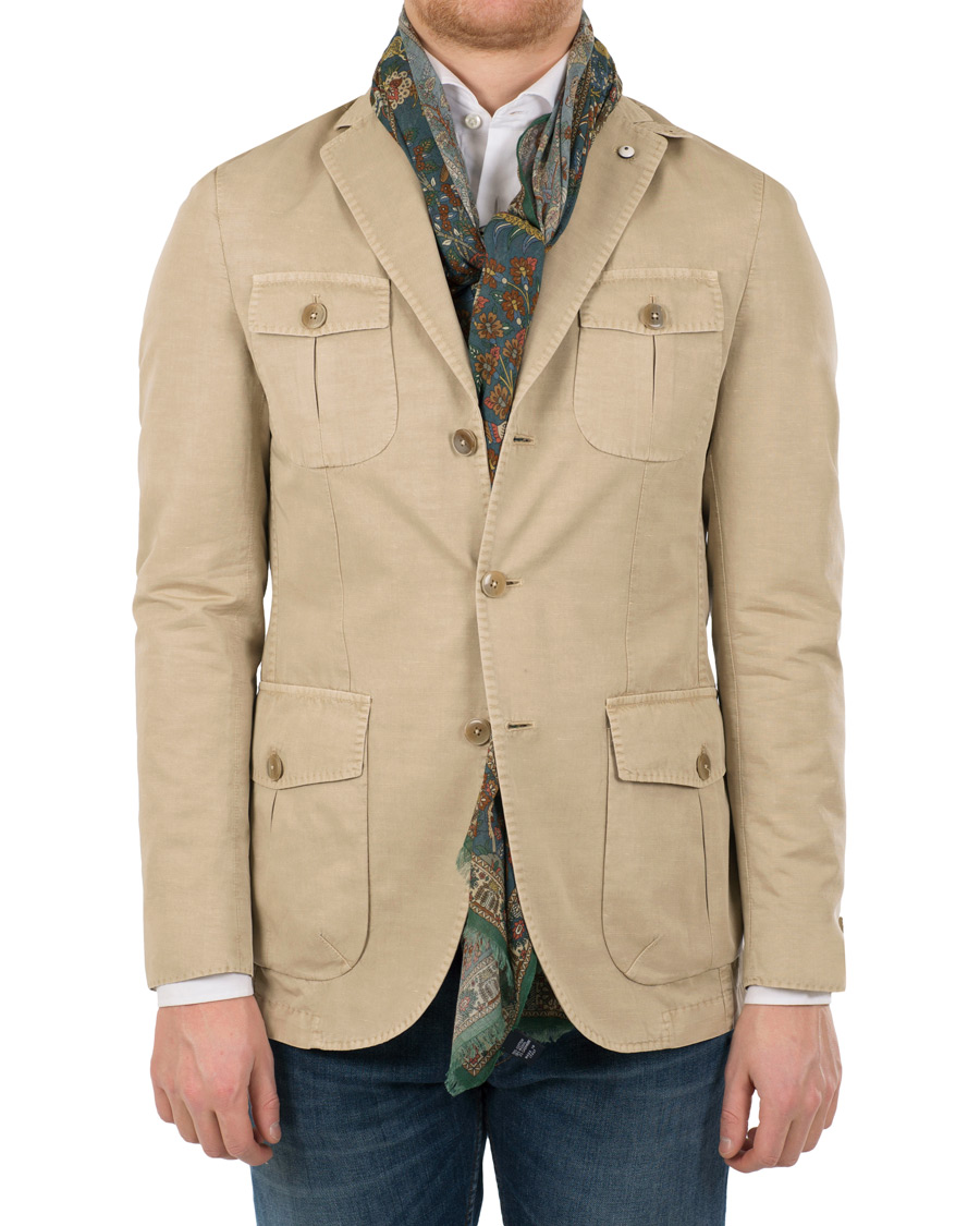 Heren | Blazers | L.B.M. 1911 | Paul Regular Safari Jacket Khaki