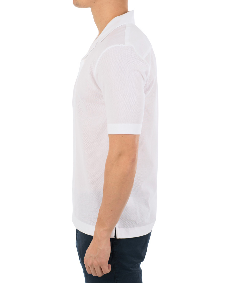 Heren | Overhemden | Sunspel | Riviera Camp Collar Short Sleeve Shirt White