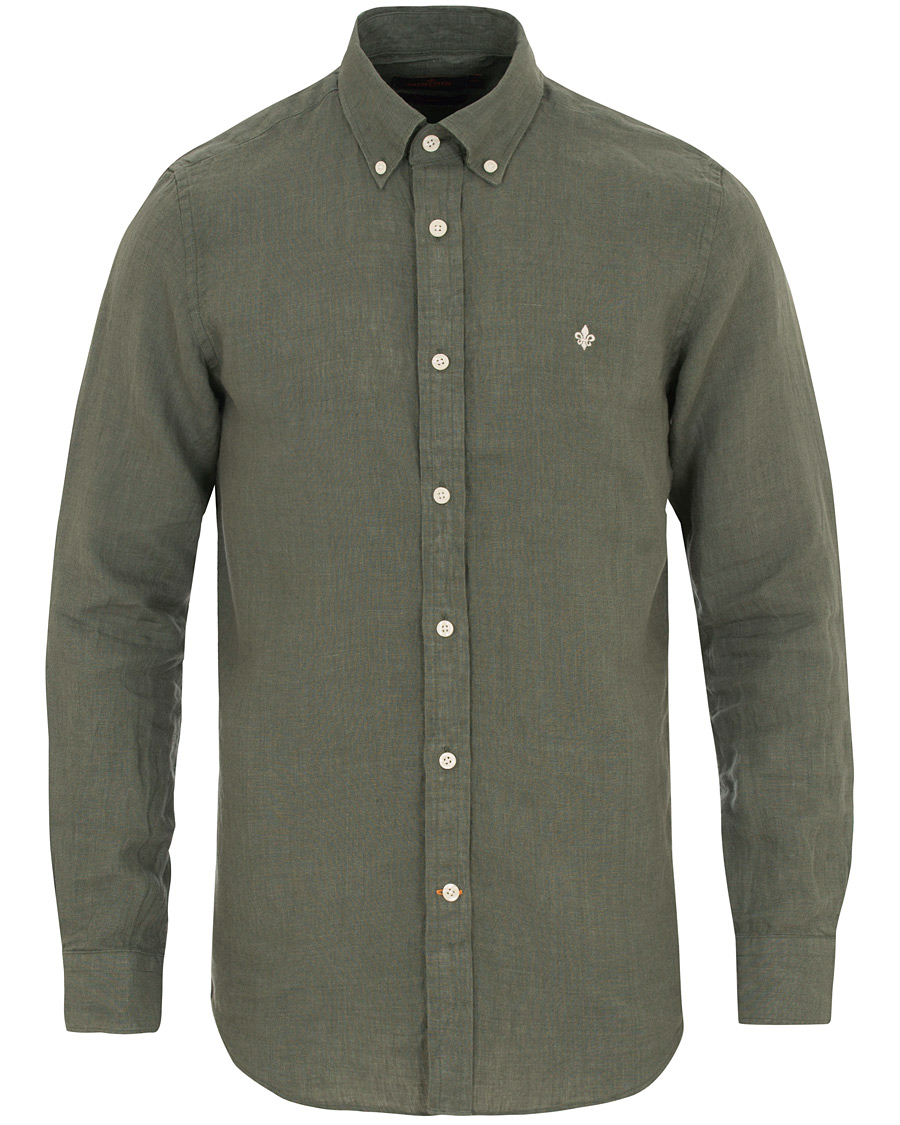 Homme | Chemises | Morris | Douglas Linen Shirt Olive